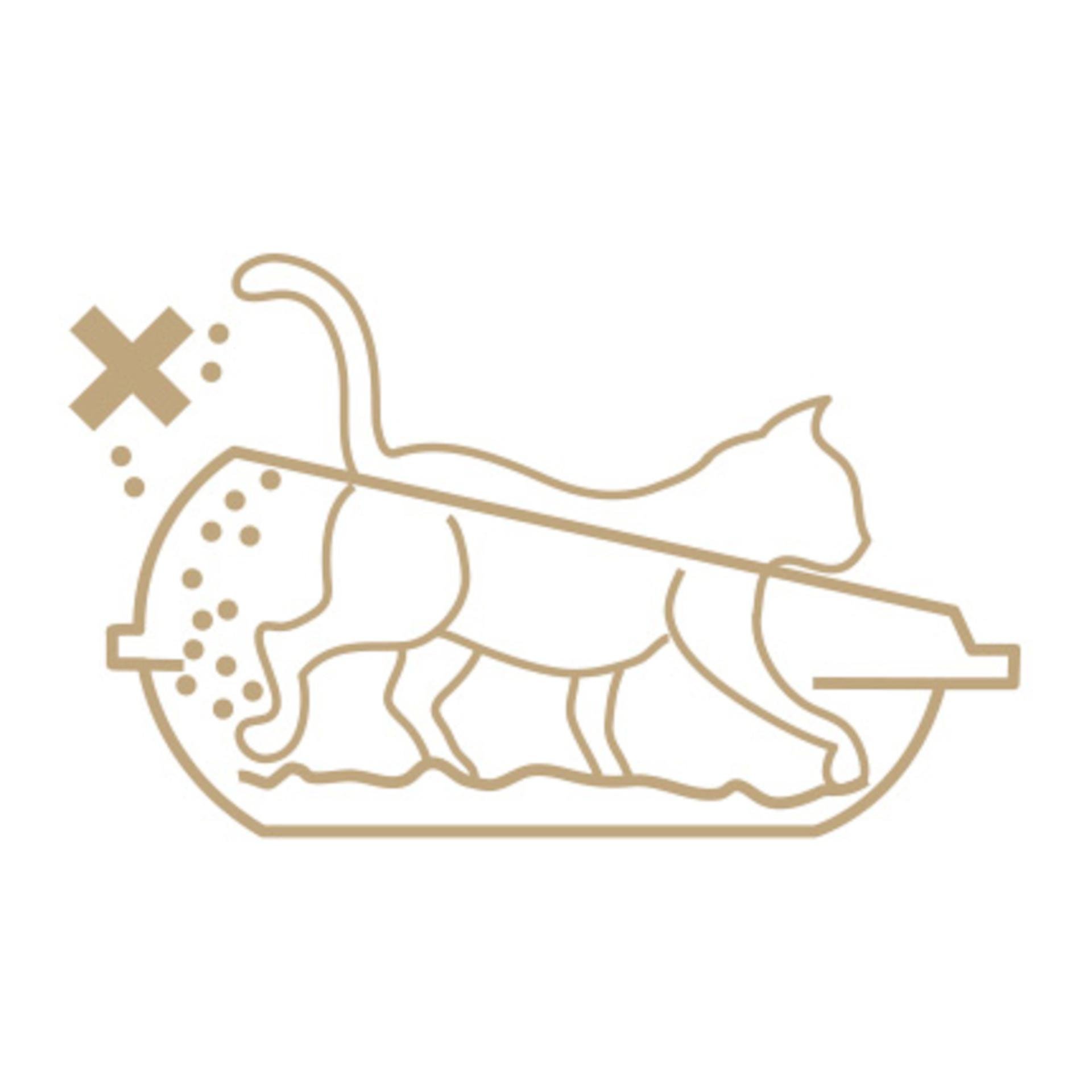 Offene Katzentoilette Eckmodell Sadio