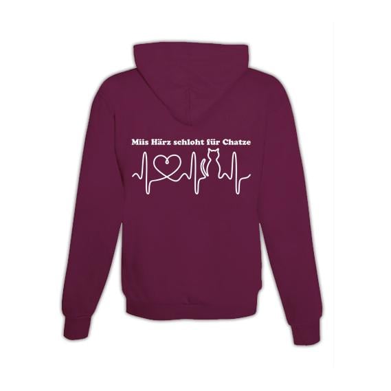 Pull à capuche Chat Cœur unisexe