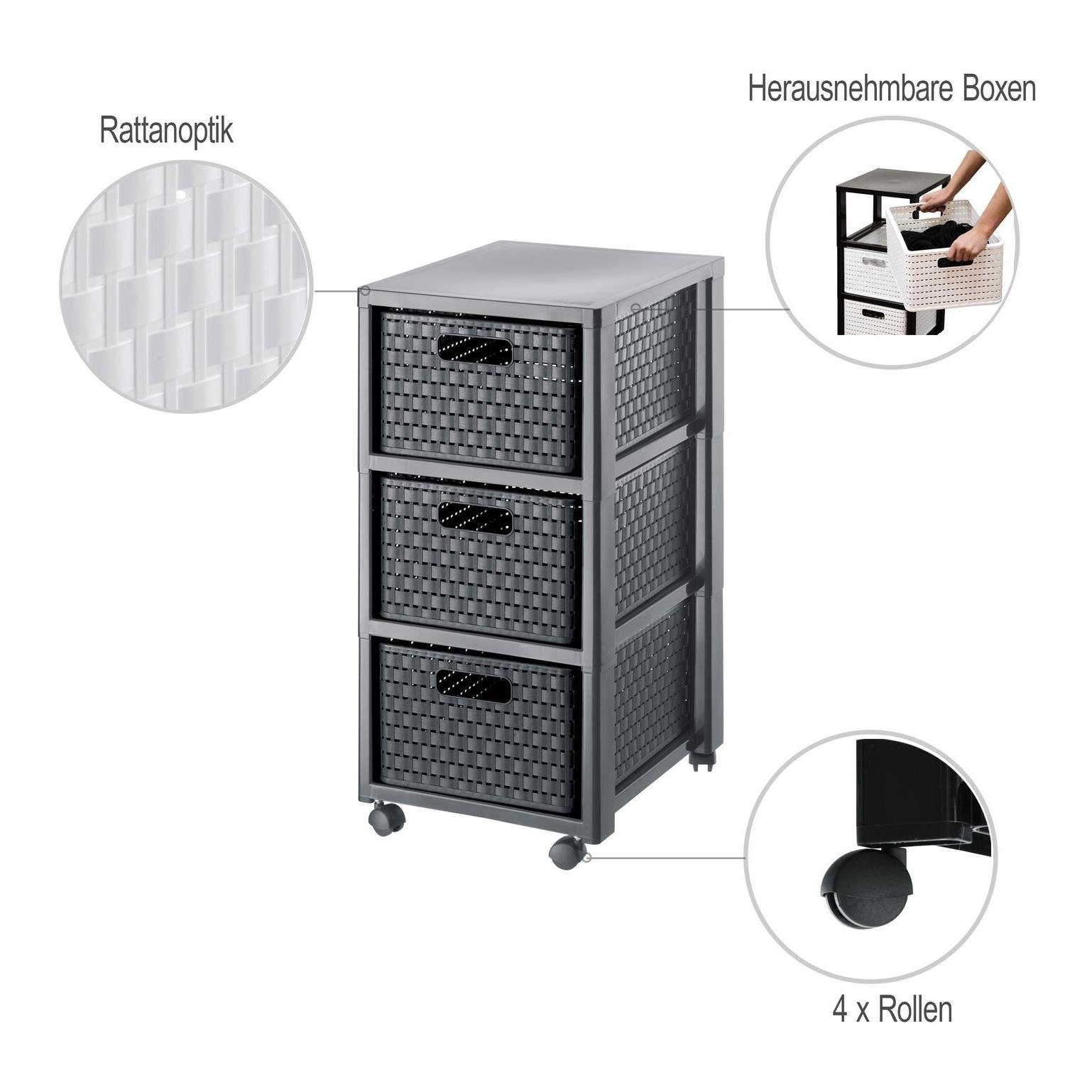 Tower mit Rollen 3 x DIN A4 COUNTRY