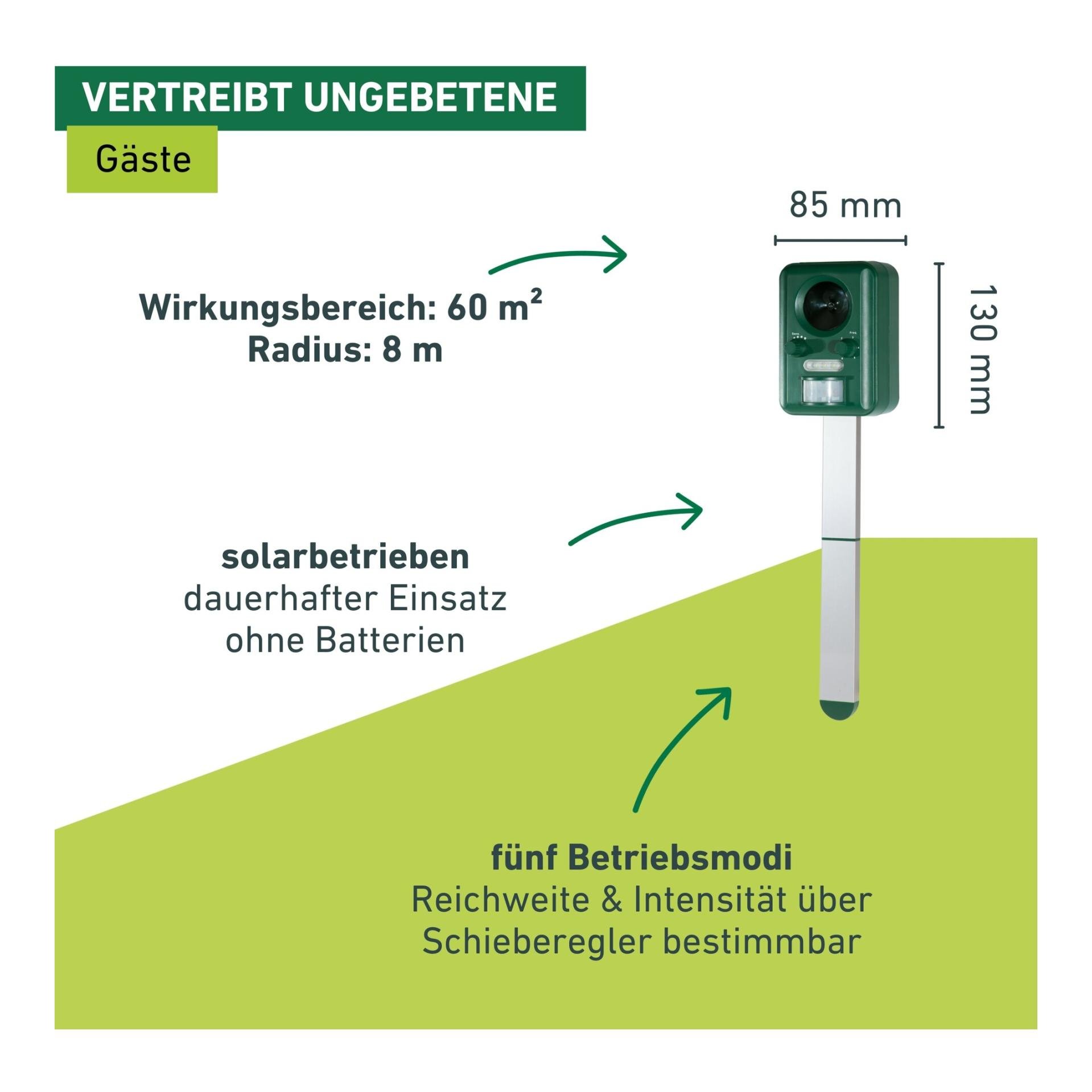 Windhager Chasse-animaux Guard Solar