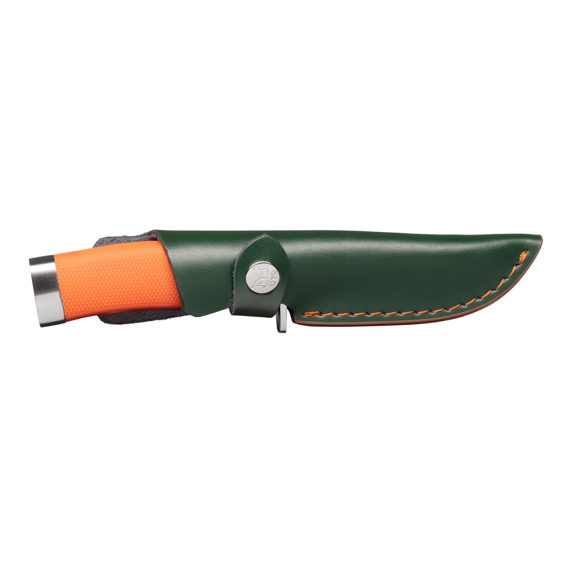 Øyo FINNSKOGEN - Couteau de chasse/de plein air avec étui de protection en cuir
