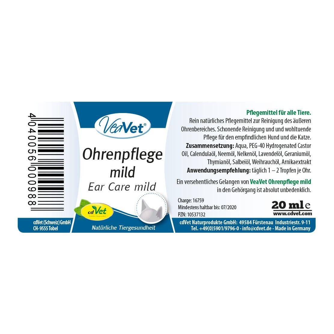 VeaVet Ohrenpflege mild 