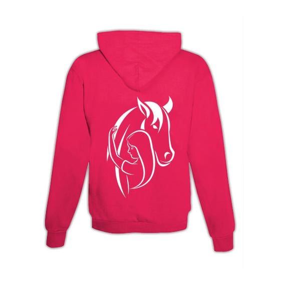 Image of Schwesternuhr Hoodie Horse & Love Unisex - Pink - bei Hauptner.ch