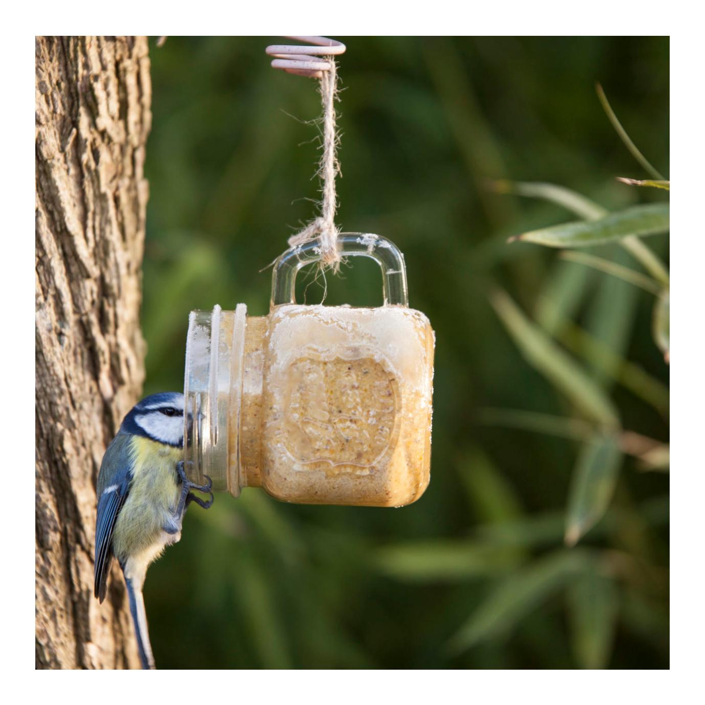 Vogelerdnussbutter Becherglas sort