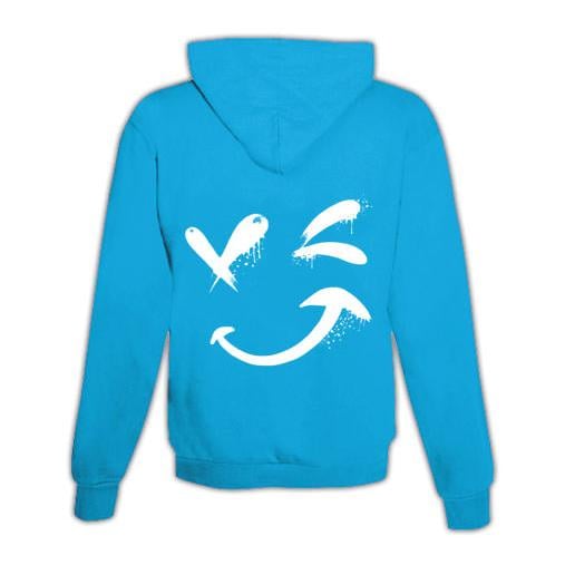 Hoodie mit Zipper Smiley zwinkernd Unisex