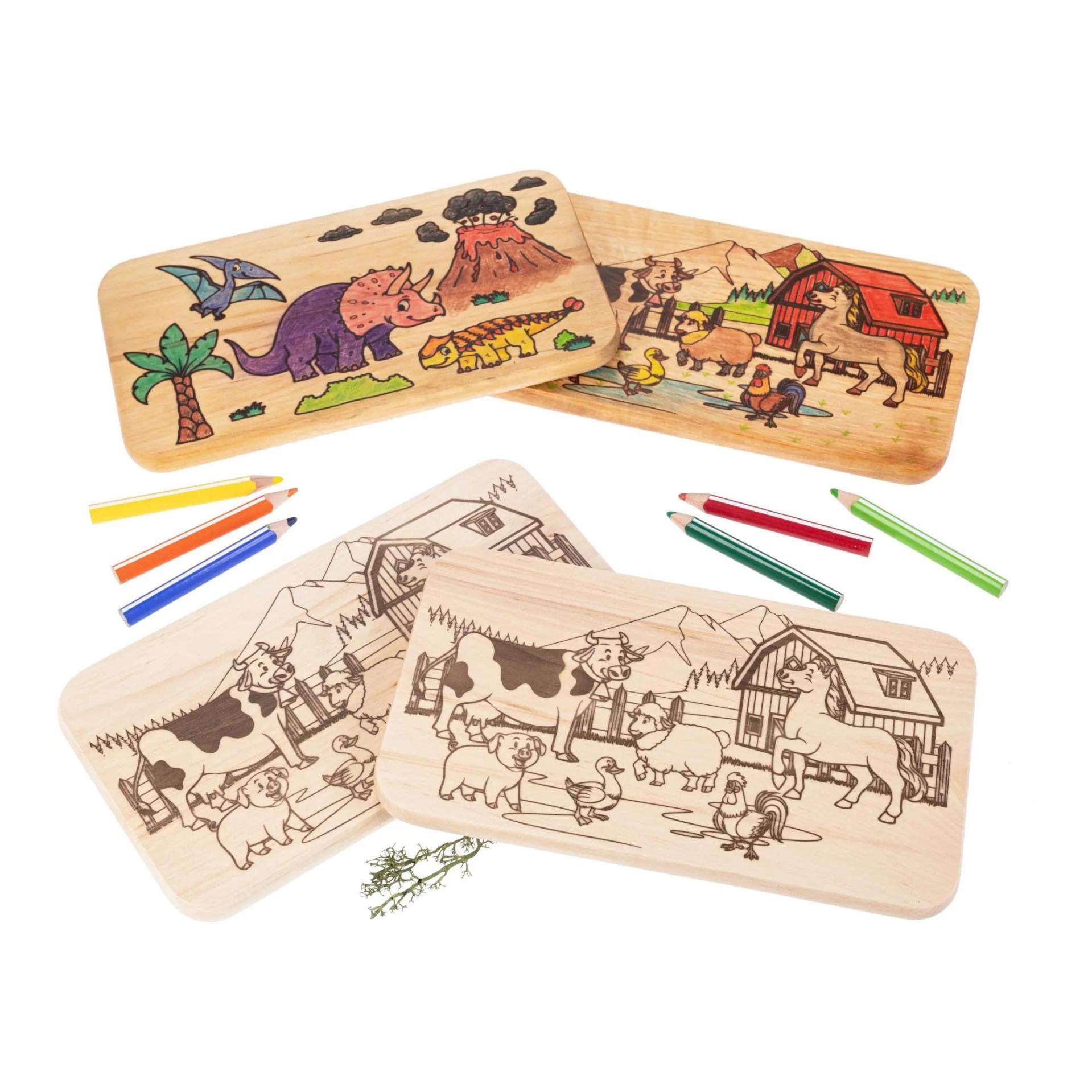 Hauptner Planche de petit-déjeuner pour enfants à colorier 