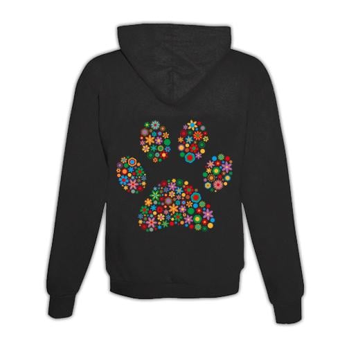 Image of Schwesternuhr Hoodie Pfote bunt Unisex - Schwarz - bei Hauptner.ch