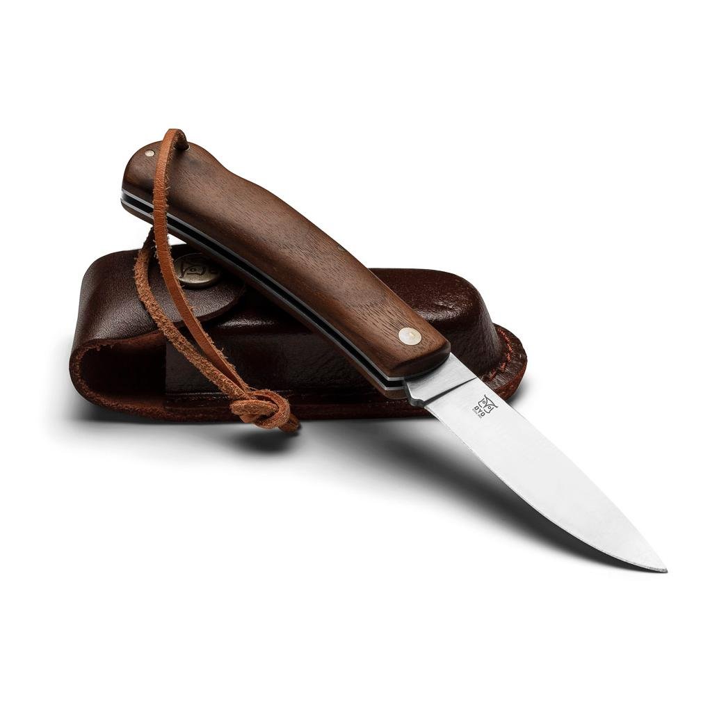 NORDMARKA - Jagd/Outdoorklappmesser mit Lederhülle 