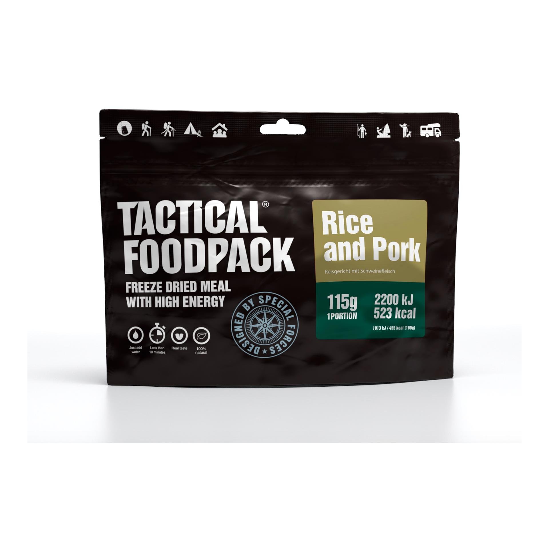 Image of Tactical Foodpack Rice and Pork - Schwarz - bei Hauptner.ch