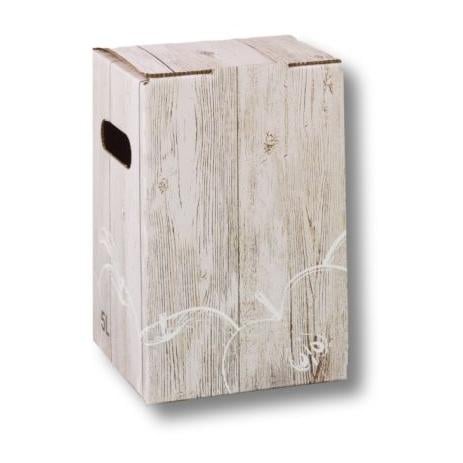 Bag in Box - Karton "Holzkiste" 5 Liter