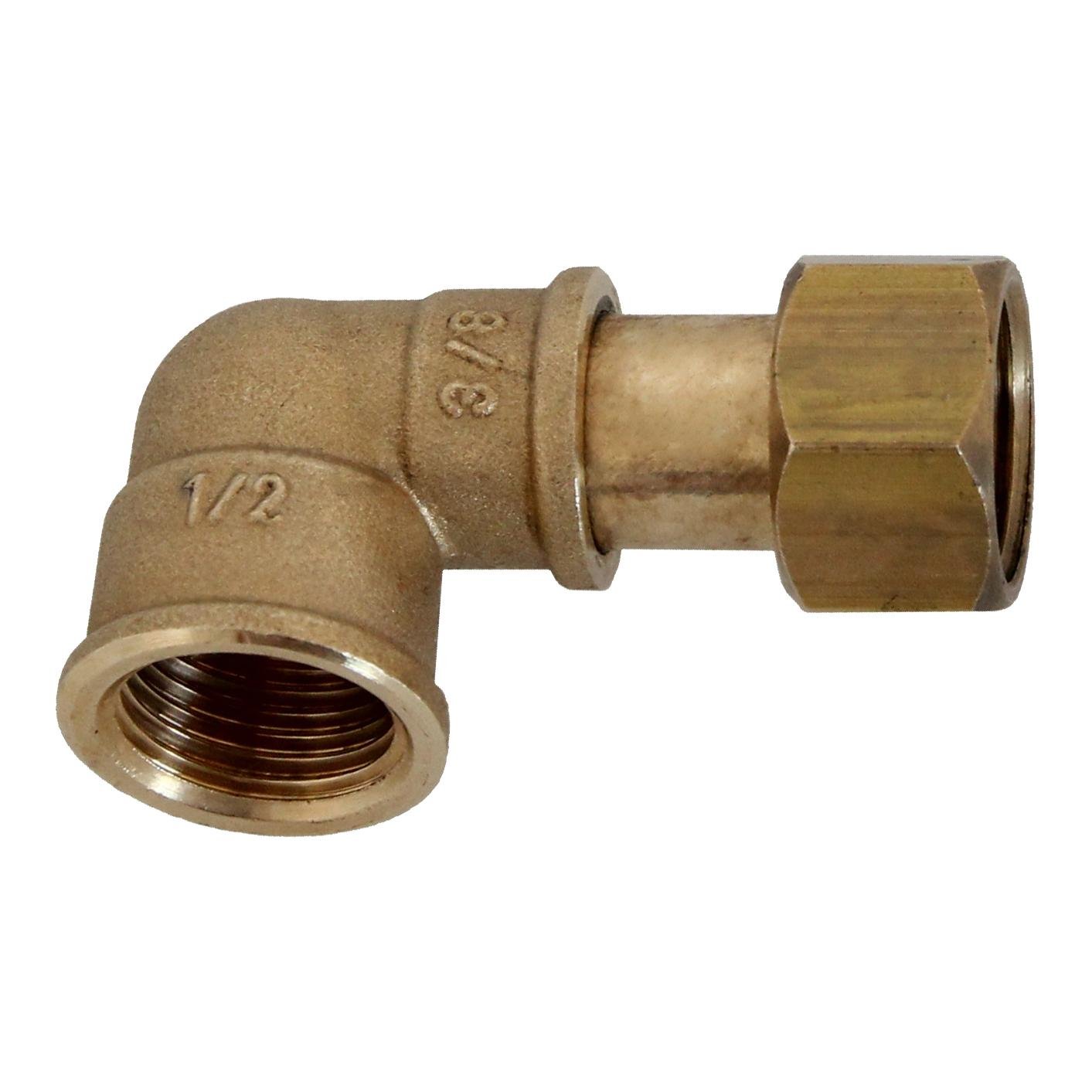 Image of Suevia Winkelverschraubung ½" IG x ½" IG - Gold - bei Hauptner.ch