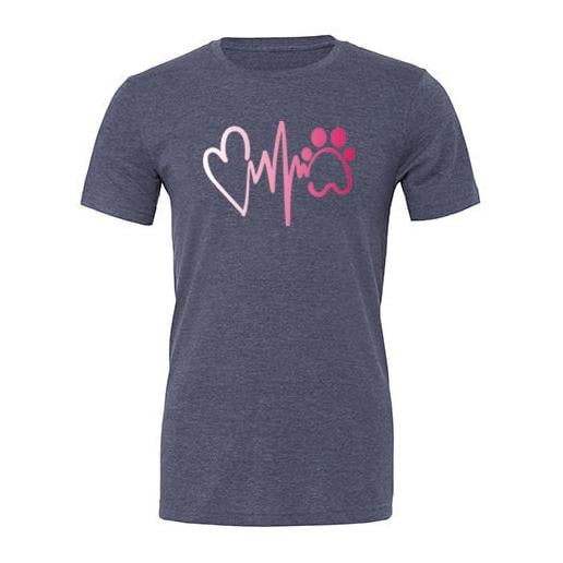 Image of Schwesternuhr T-Shirt Herzschlag Pink Unisex - Marineblau - bei Hauptner.ch