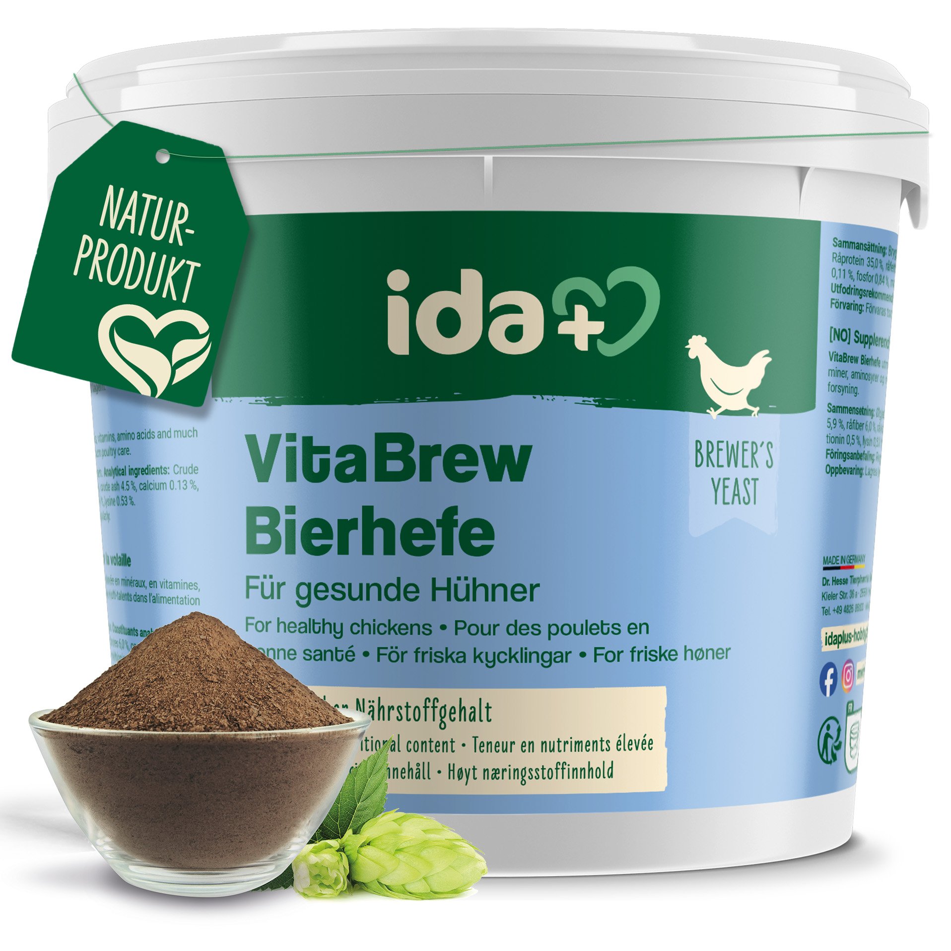 Geflügel Bierhefe Vitabrew - Futterergänzung für Geflügel
