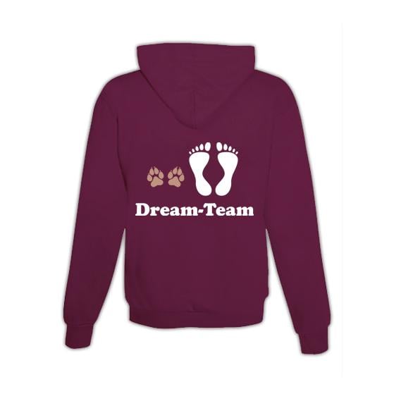 Image of Schwesternuhr Hoodie Dream-Team Unisex - Burgundy - bei Hauptner.ch