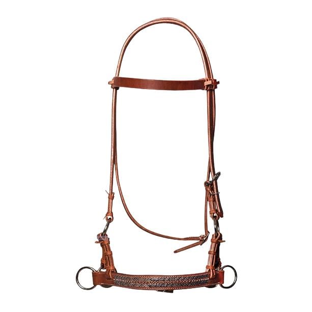 Sidepull mit eingeflochtener Rohhaut