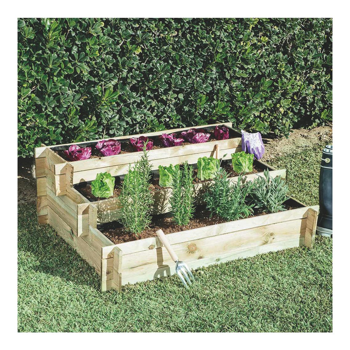 NATUR SCALA - Pflanzkasten mit 3 Hohlräumen, abgestuft