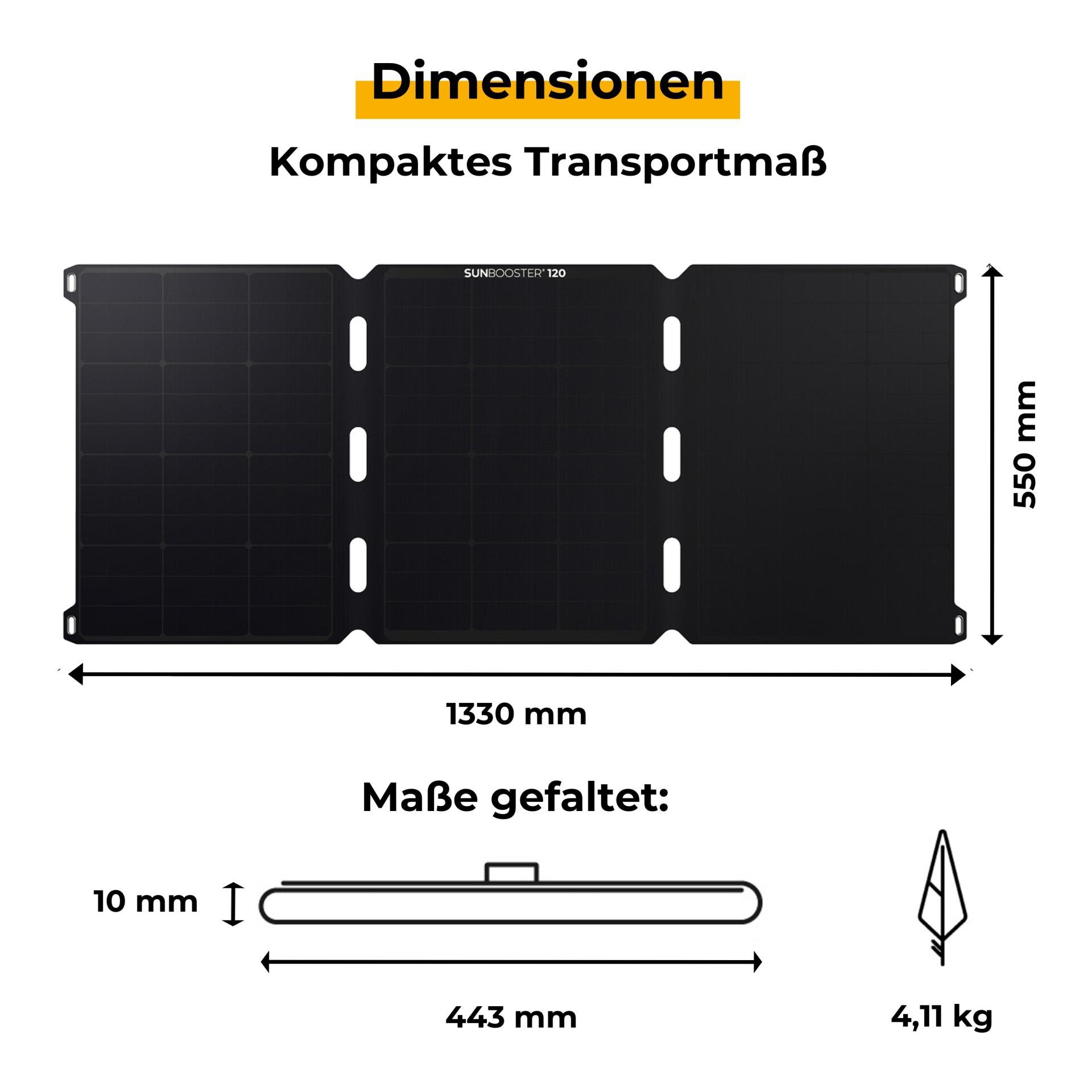 Tragbares Solarpanel SUNBOOSTER 120