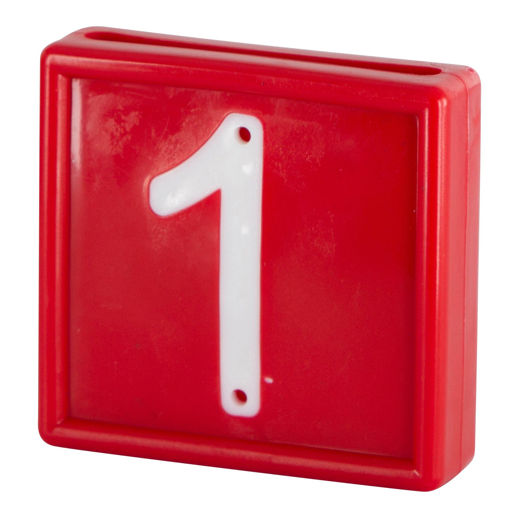 Nummernblock Standard einzeln - rot