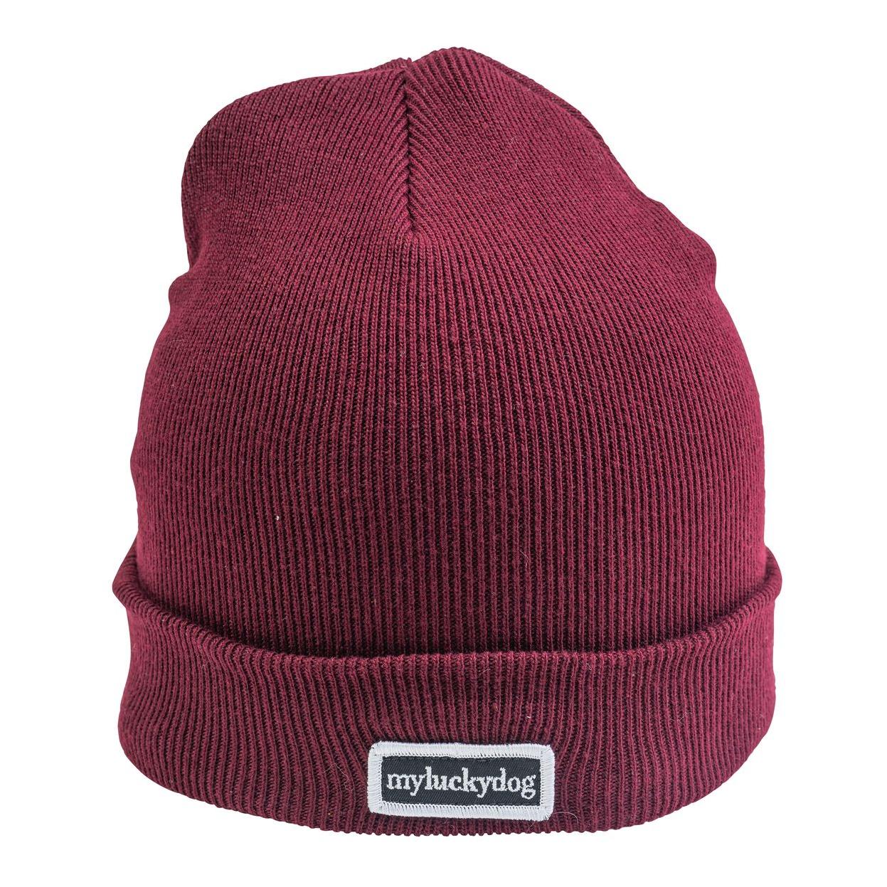 Image of MyLuckyDog Cuffed Beanie - burgundy bei Hauptner.ch