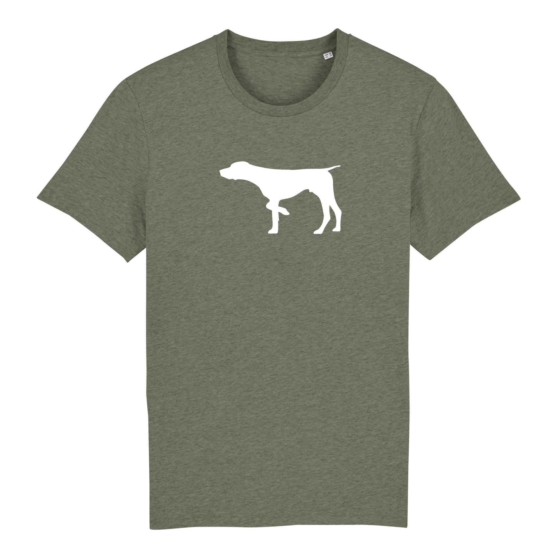 Image of Hauptner Jagd T-Shirt Deutsch Kurzhaar gross - Mid Heather Khaki - bei Hauptner.ch