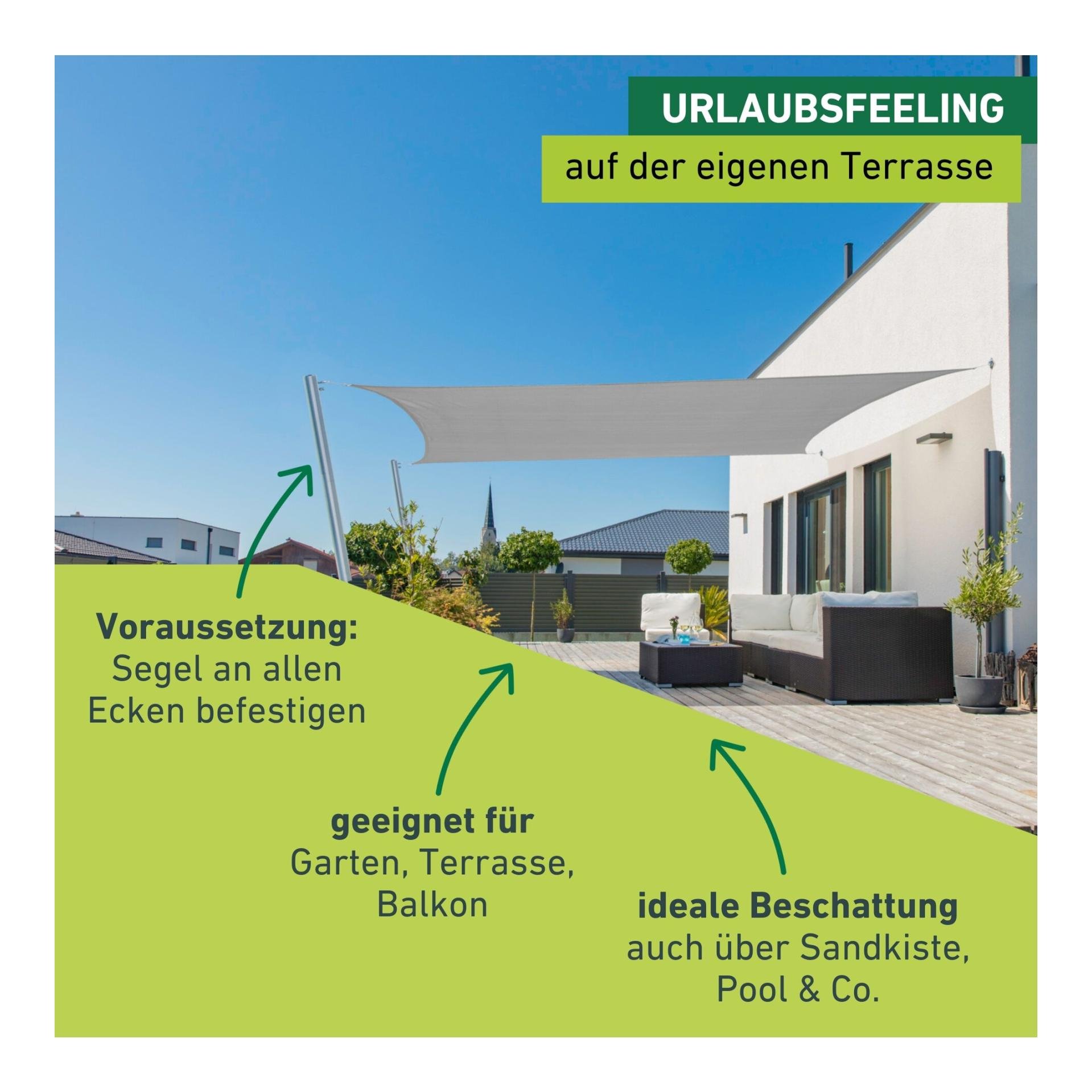 Windhager Sonnensegel Capri - Rechteck