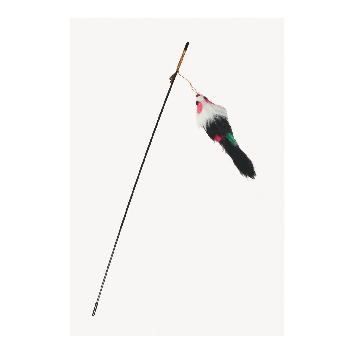 Canne à pêche pour chats Tube Souris en peluche