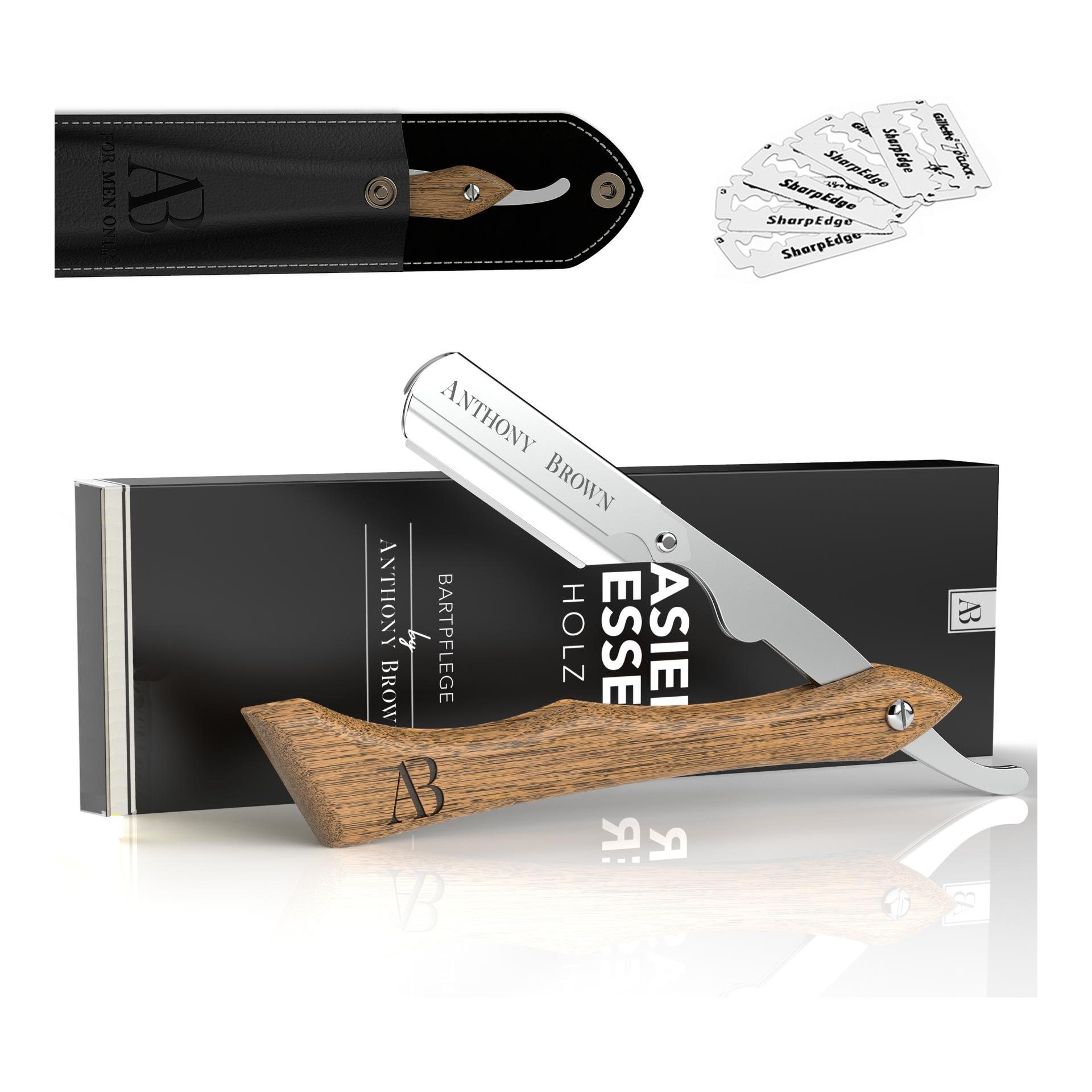 Anthony Brown Rasiermesser Holz - Silber -