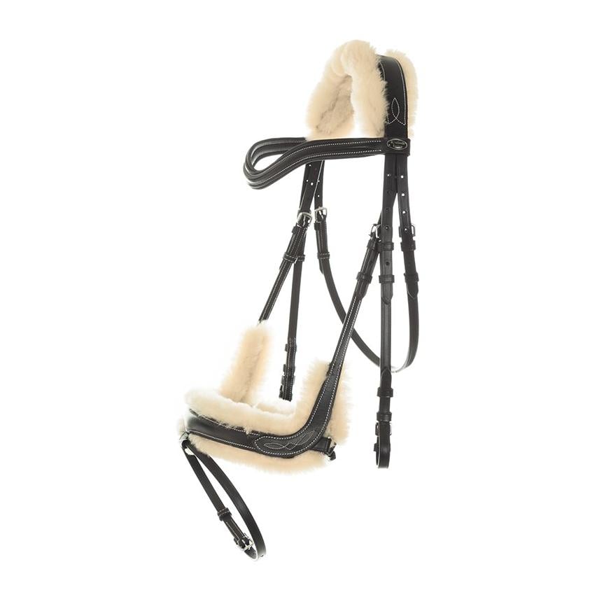 Image of Kavalkade Zaum Ivy englisch komb. mit Lammfell - schwarz bei Hauptner.ch