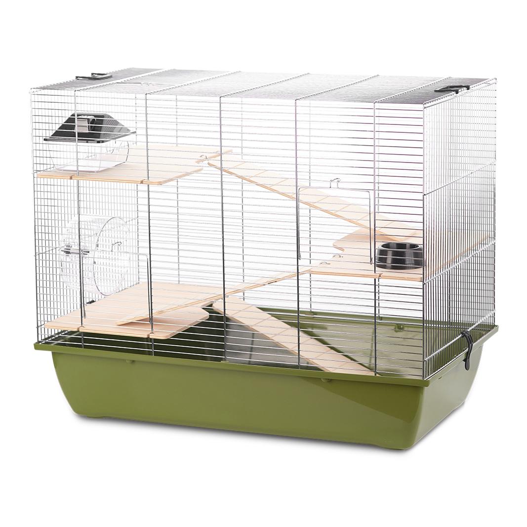 Image of Laroy DuvoPlus Nagerkäfig Natural CHARLIE 3 - Olivgrün/Zinc - bei Hauptner.ch