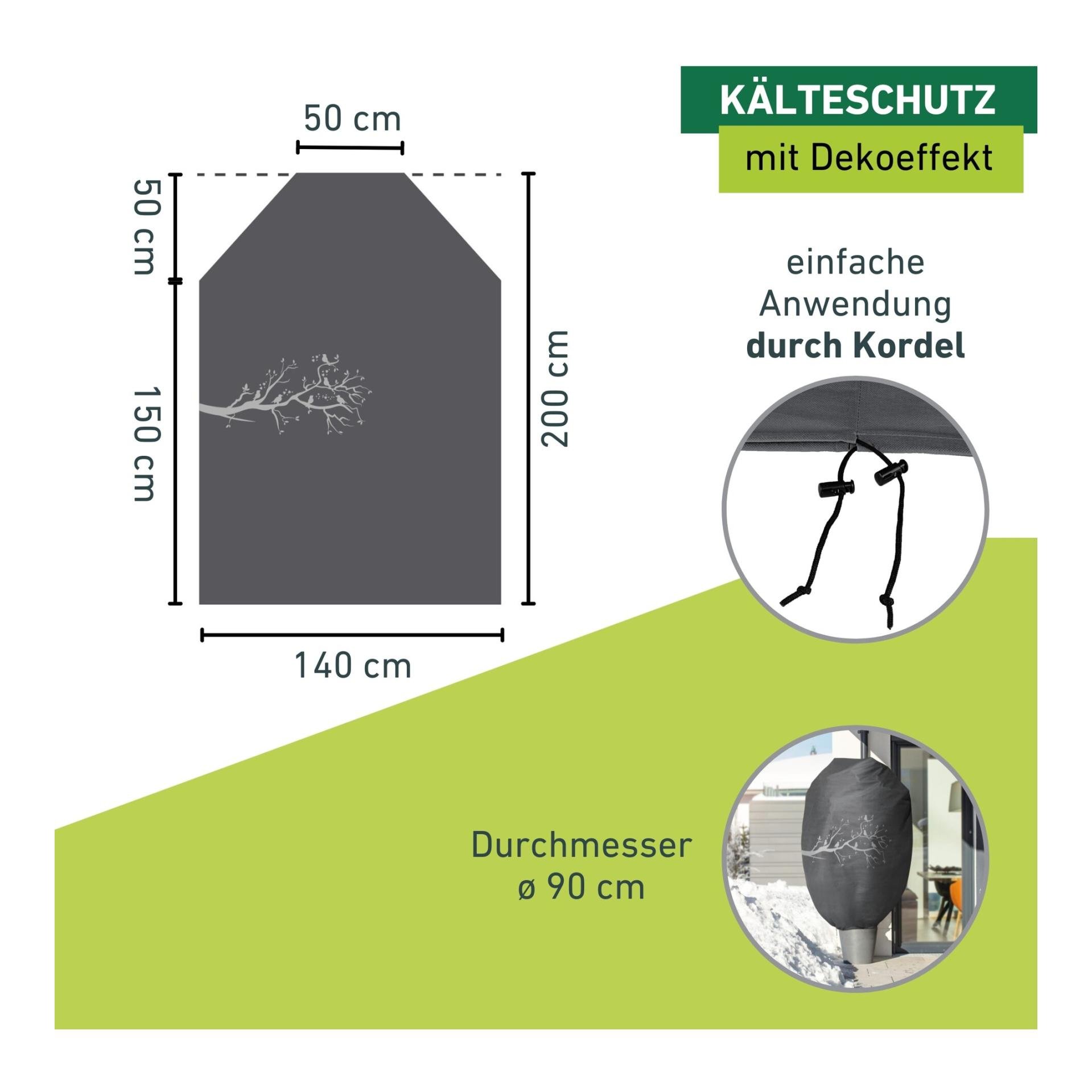 Winter-Deko-Vlieshaube PROTECT Vögel