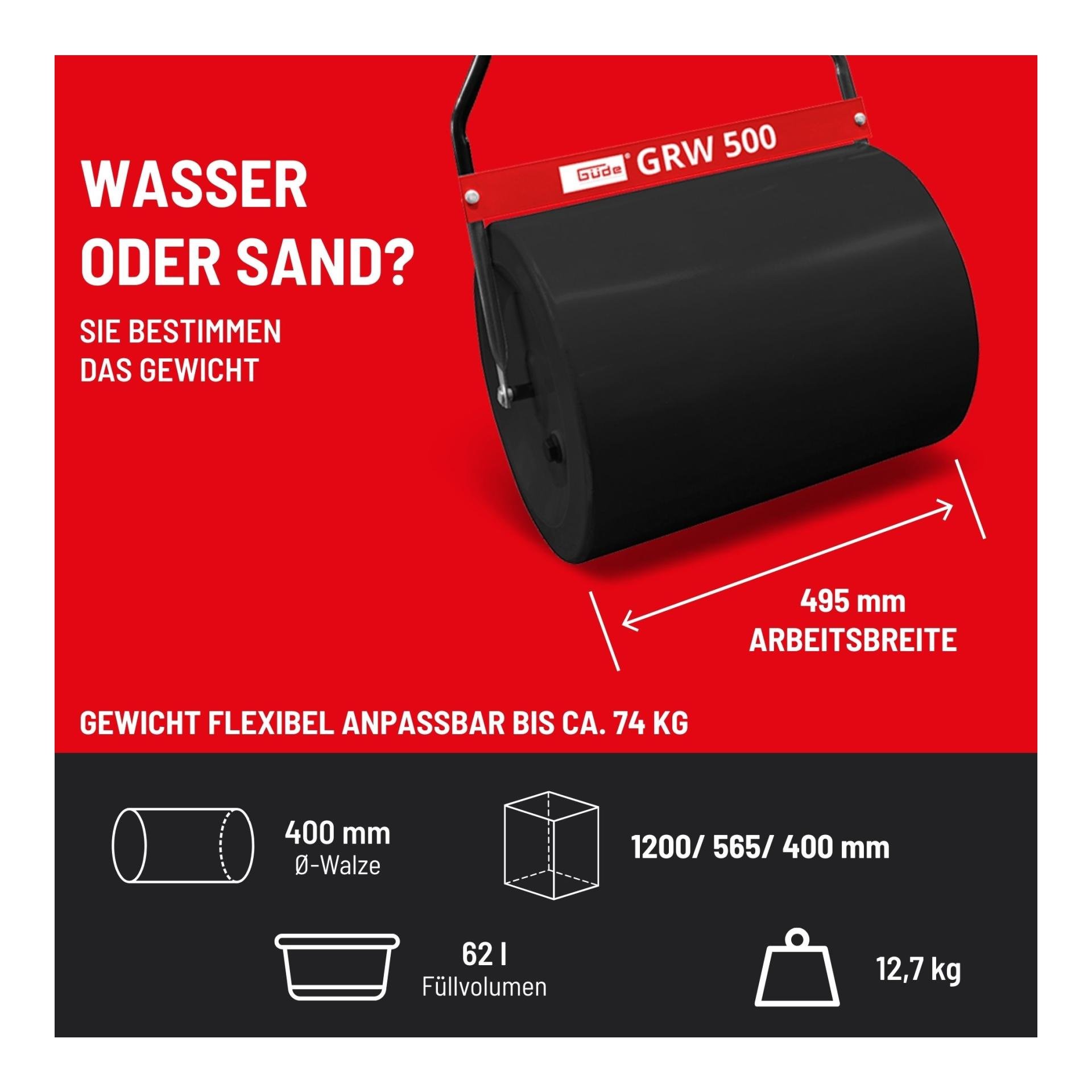Güde Rasenwalze GRW 500-62 
