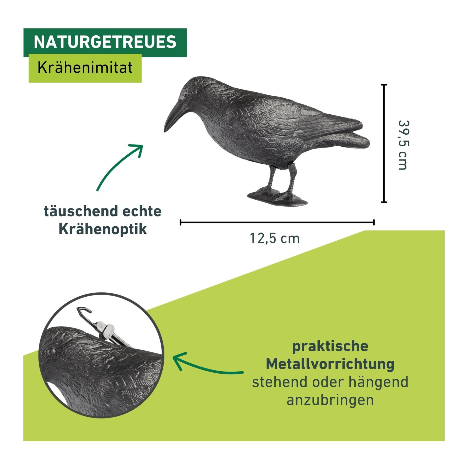 Windhager Tierfigur "Rabe" gross - schwarz