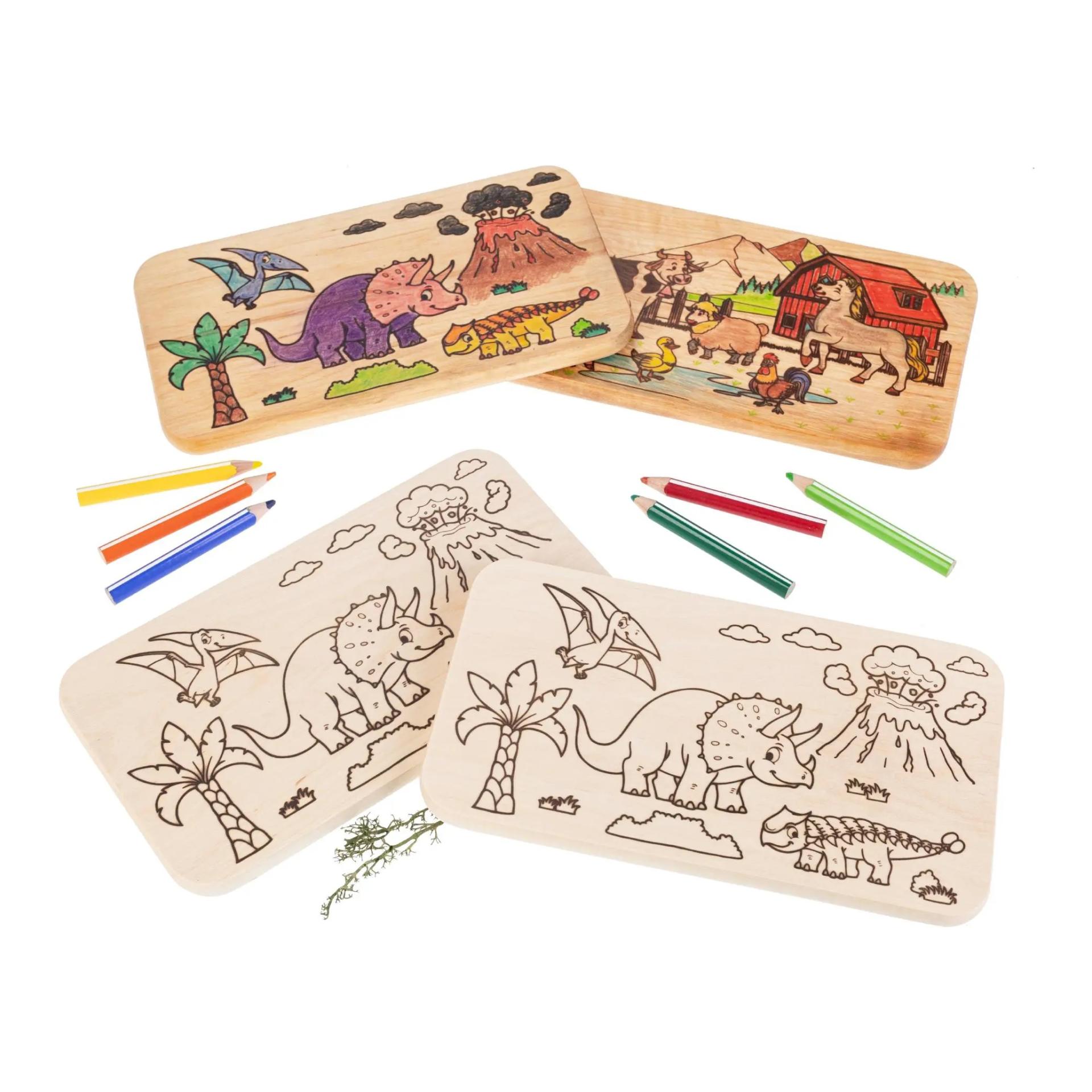 Frühstücksbrett Kinder zum ausmalen 