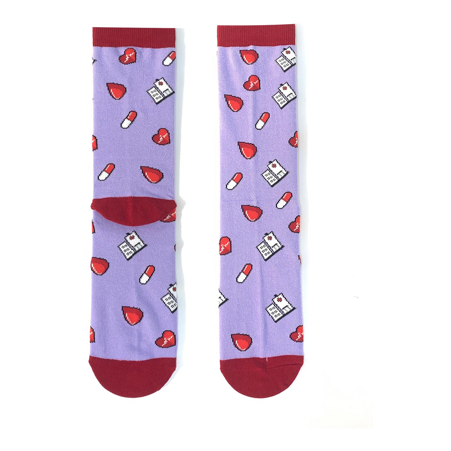 1x Chaussettes pour soignants Schwesternuhr pilule et pulsations
