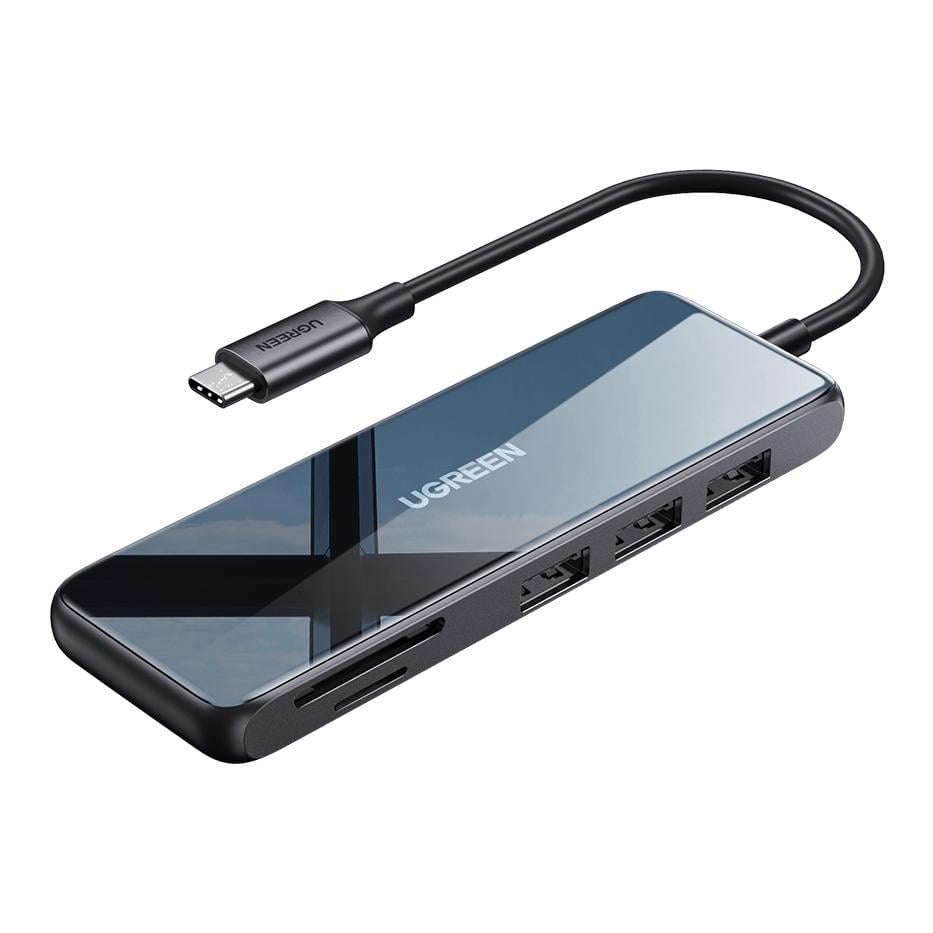 USB-C zu HDMI + 3x USB-A 3.0 + SD / TF Hub - Grau