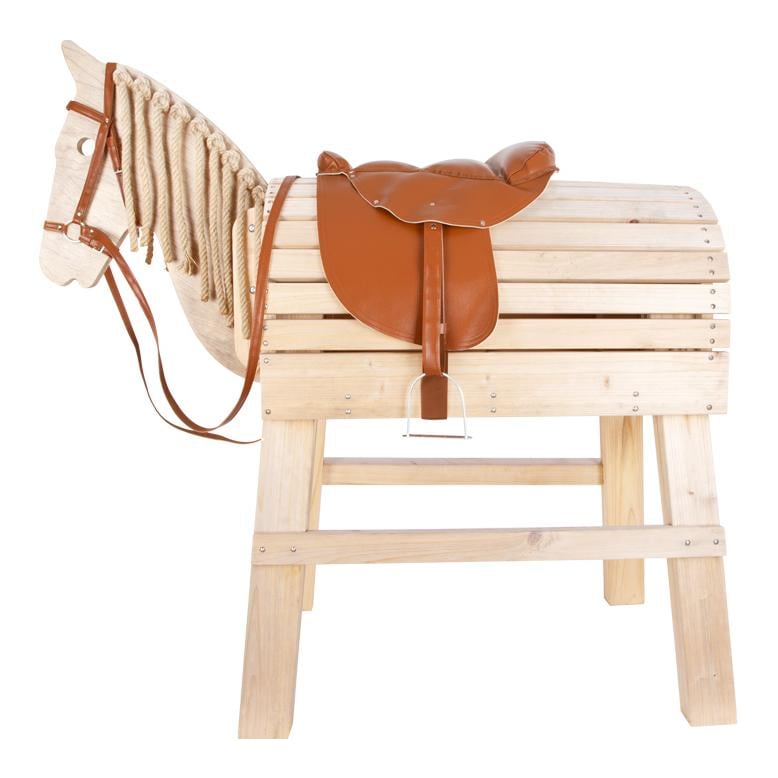 Sattel und Zaumzeug-Set Holzpferd
