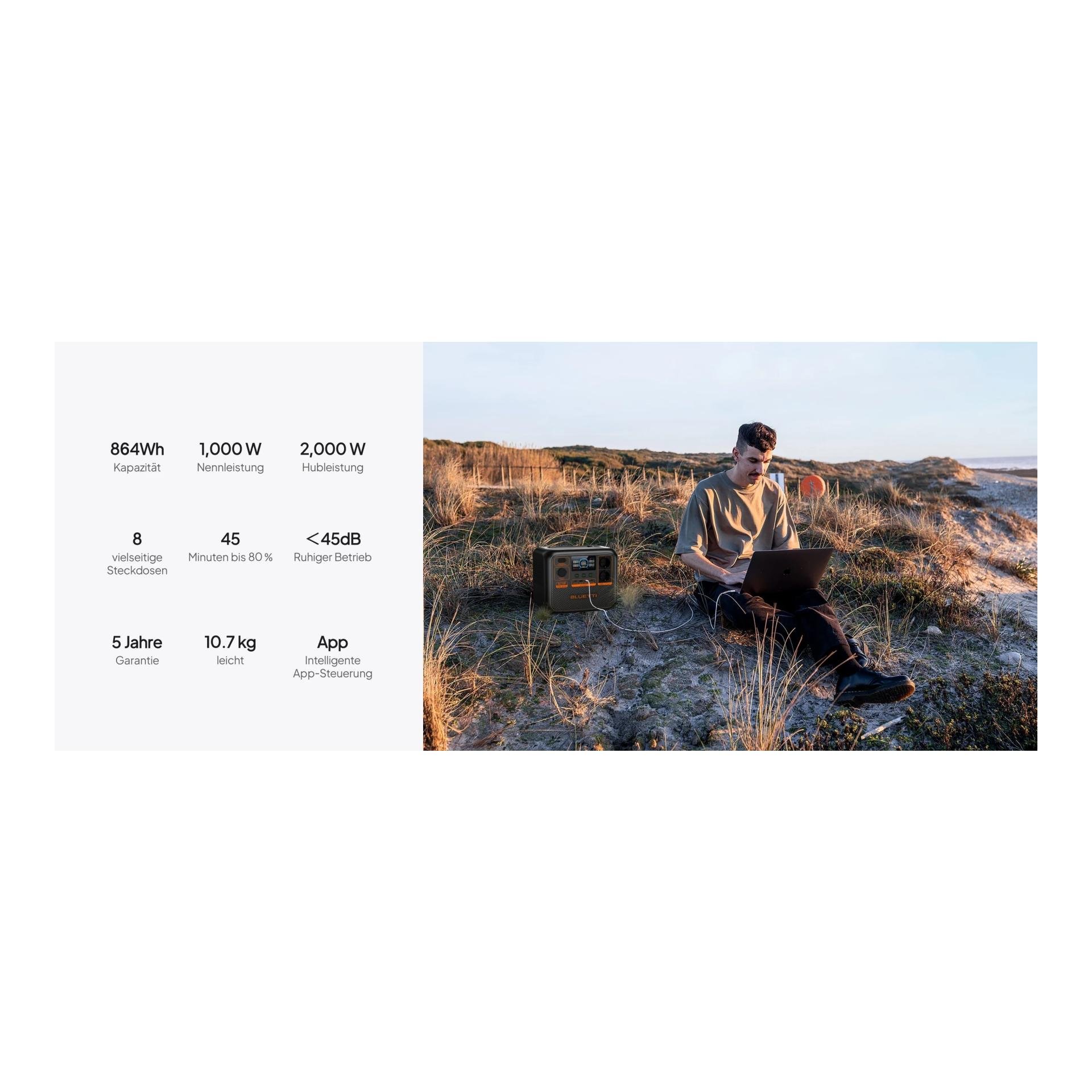 AC70P Power Station (1000W /864 Wh)