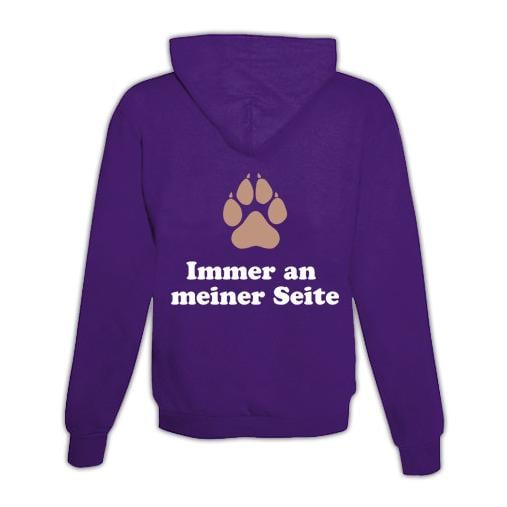 Image of Schwesternuhr Hoodie Hundepfote Unisex - Lila - bei Hauptner.ch