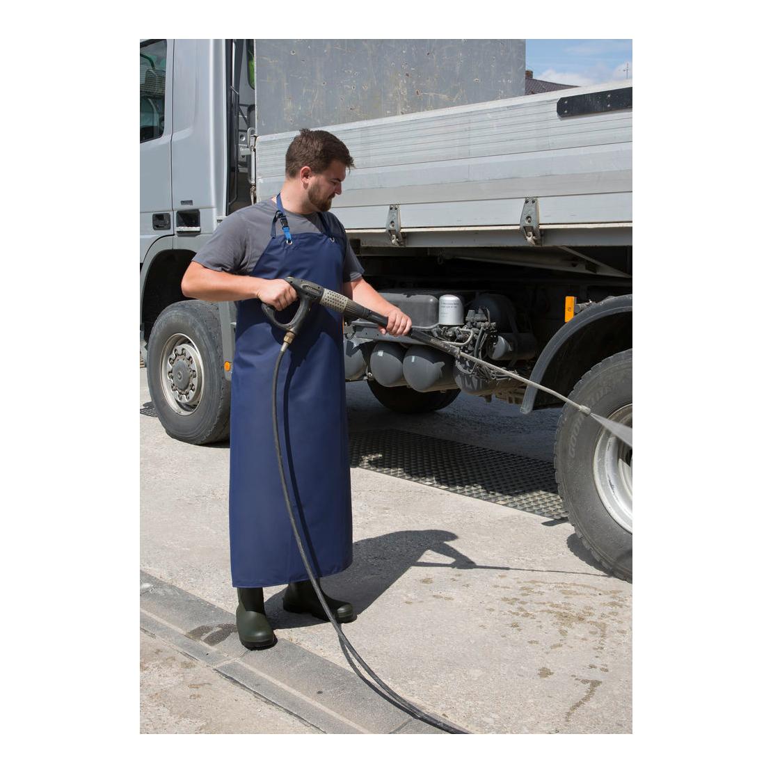 Melk- und Waschschürze - blau