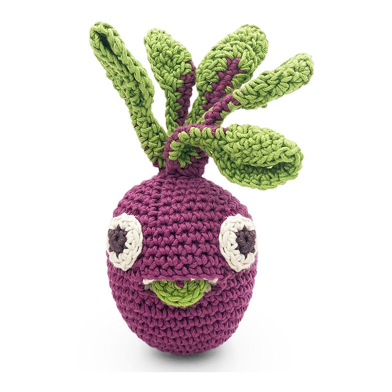 Image of MyuM Beetroot - Baby Rassel 100% Bio Baumwolle - Lila - bei Hauptner.ch