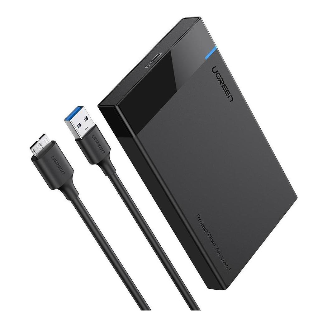 Image of Ugreen USB-A 3.0 zu 2,5'' SATA Hard Drive Gehäuse (5Gbps) - Schwarz bei Hauptner.ch