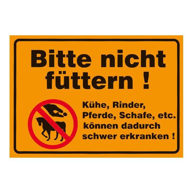 Polysterolschilder - «Bitte nicht füttern»