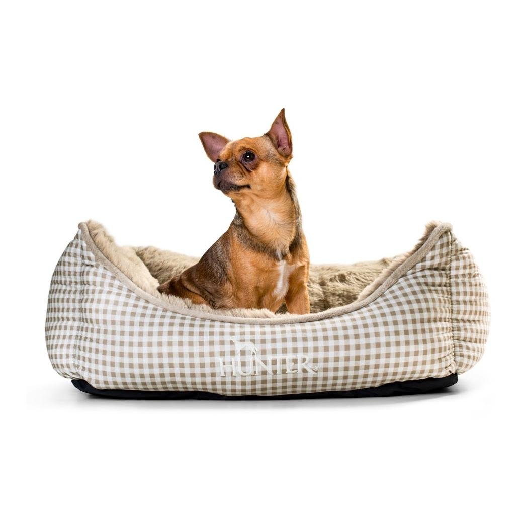 Hundesofa Astana mit Fellimitat - Karo beige