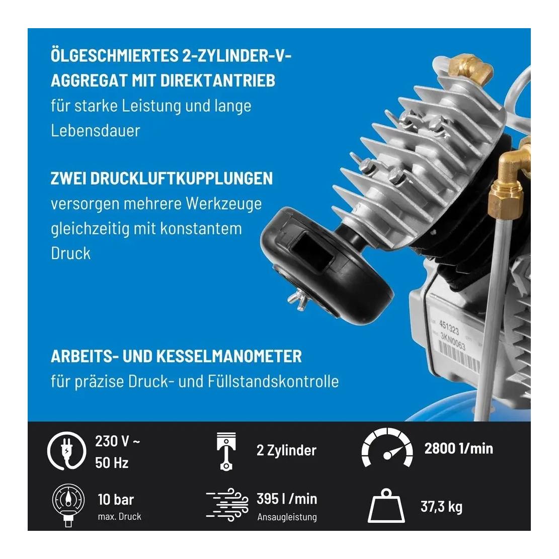 Güde Kompressor-SET 400/10/50 DG, 15-teilig