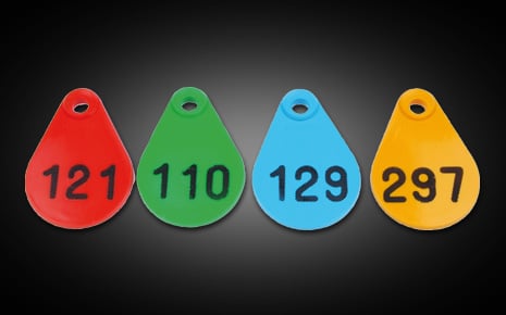 Nr.(20-29) Markierungsschilder nummeriert