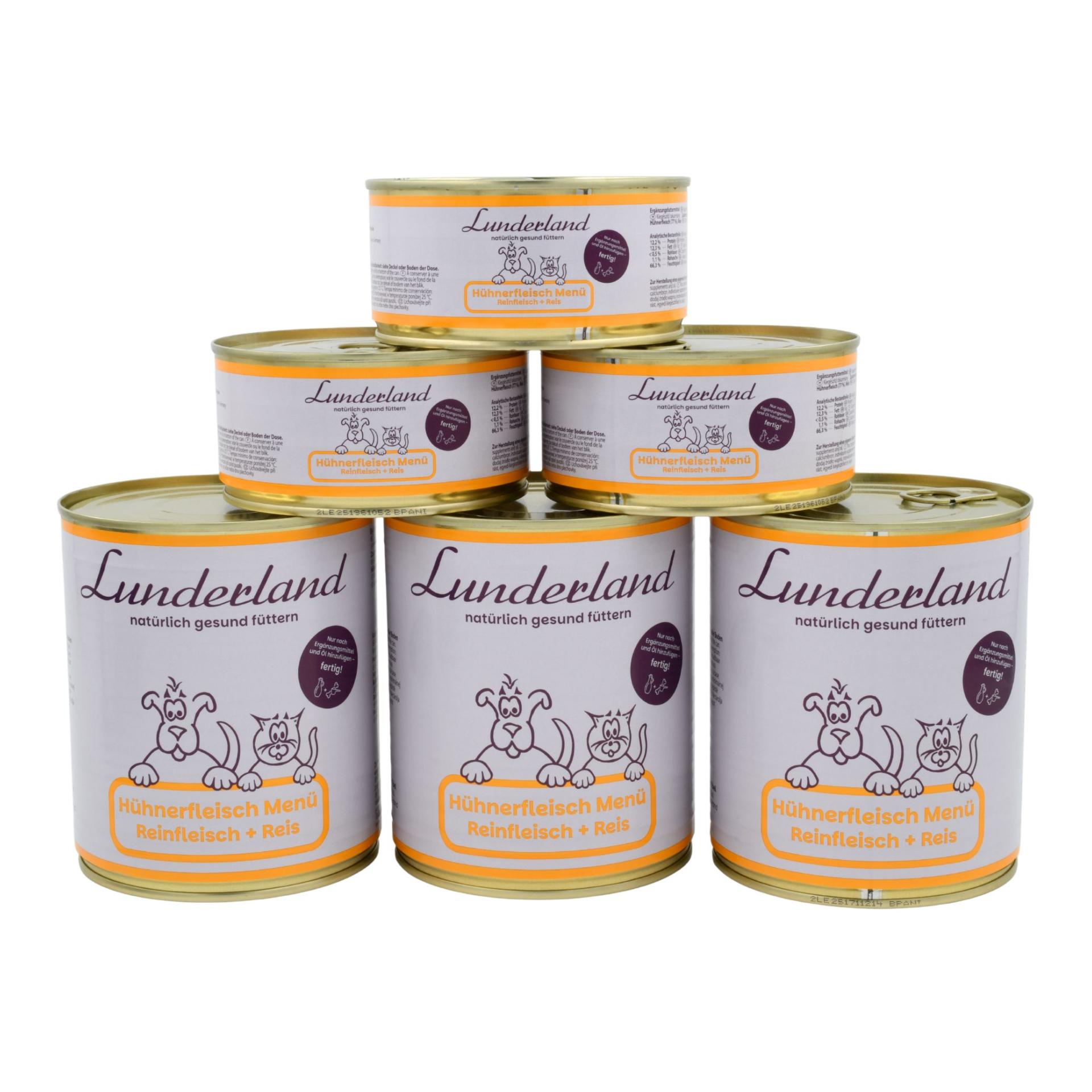 Hühnerfleisch-Menü für Hunde und Katzen