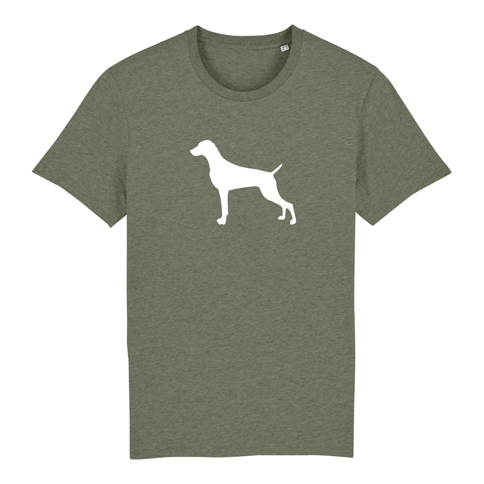 Image of Hauptner Jagd T-Shirt Weimaraner gross - Mid Heather Khaki - bei Hauptner.ch