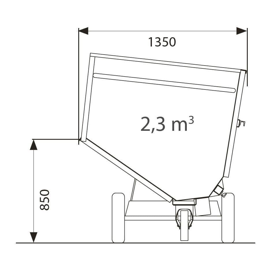 Growi Großraumkuli für Traktoren Euro-Aufnahme