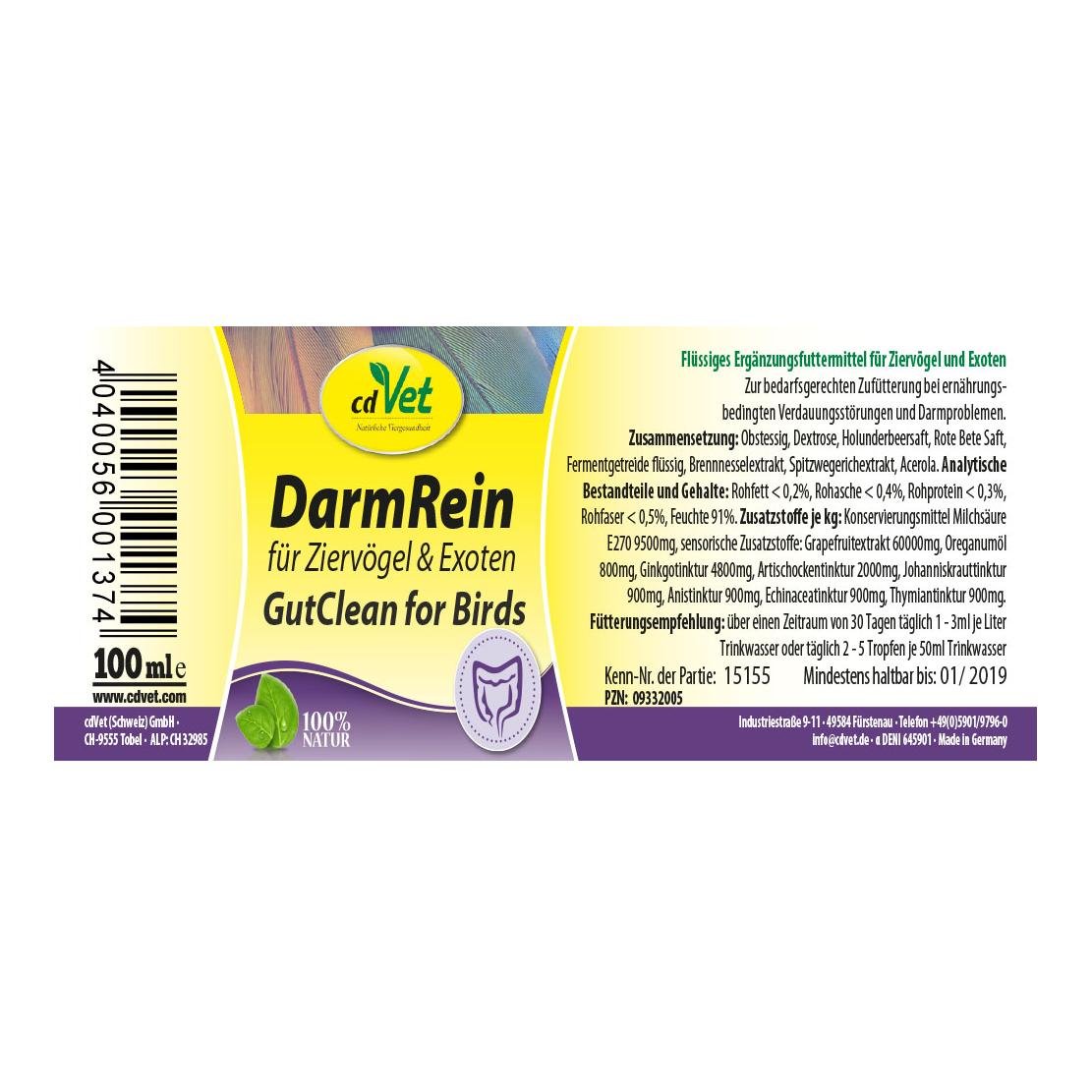 DarmRein für Ziervögel & Exoten 