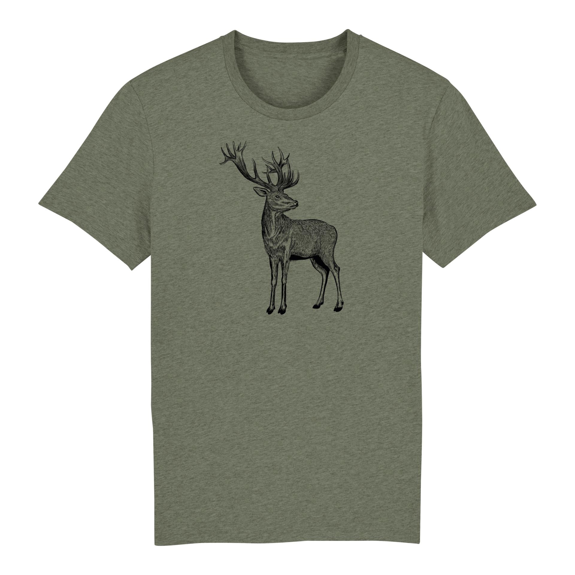 Image of Hauptner Jagd Rothirsch Cervus T-Shirt - khaki bei Hauptner.ch